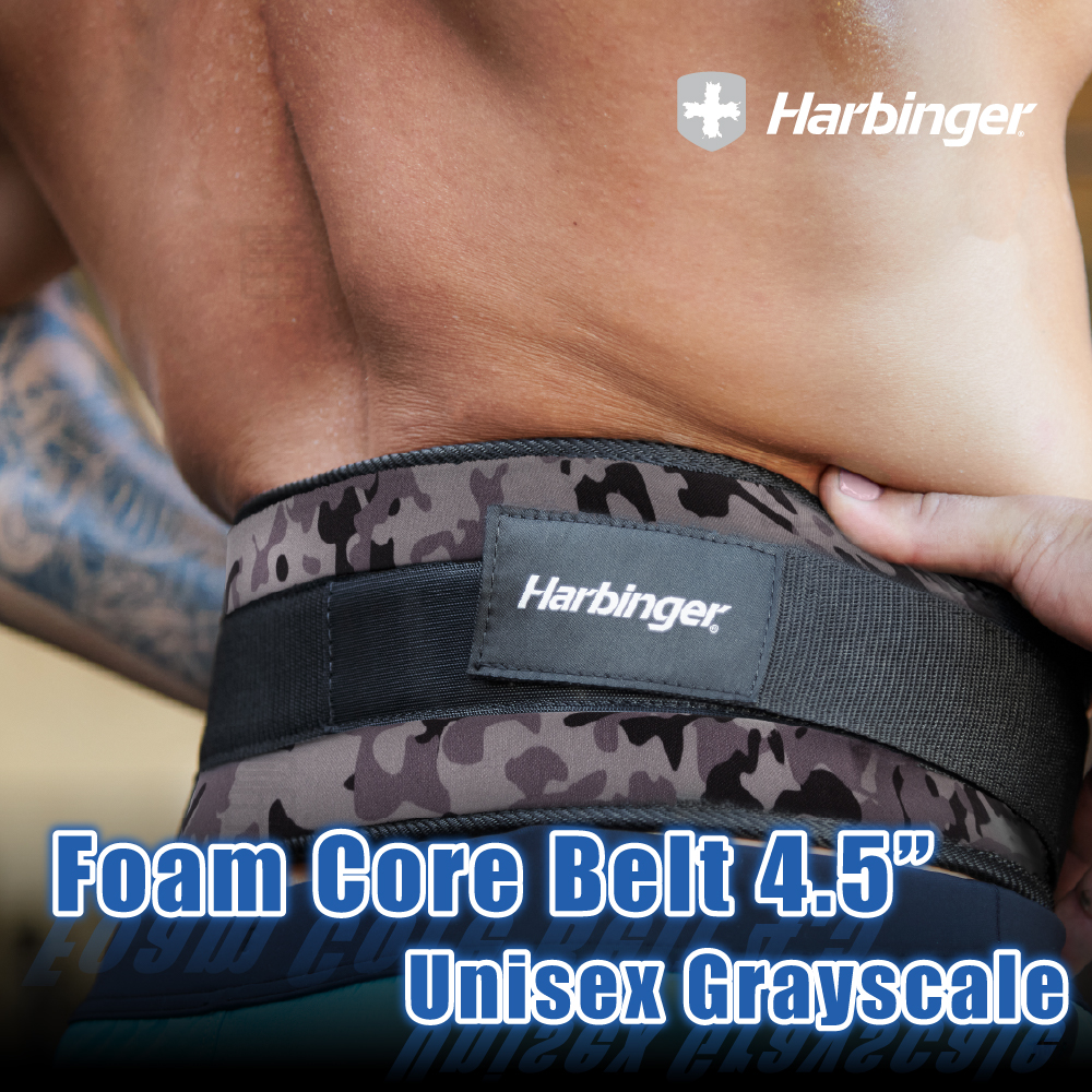 【Harbinger】 Foam Core Belt4.5＂Unisex Grayscale 專業健身腰帶-灰迷彩（總代理公司貨）